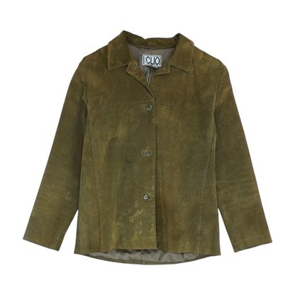 Brown Solid Leather Jacket
