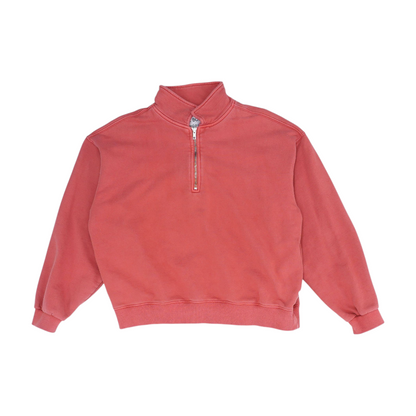 Pink Solid 1/4 Zip Pullover