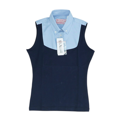 Navy Color Block Blouse
