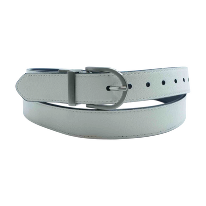 Navy Reversible Faux Leather Belt
