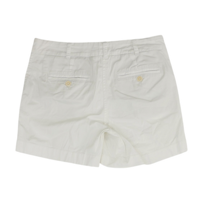 White Solid Chino Shorts