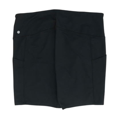 Black Solid Active Shorts