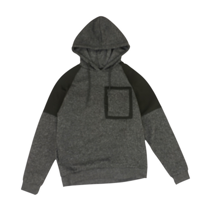 Black Color Block Hoodie Pullover