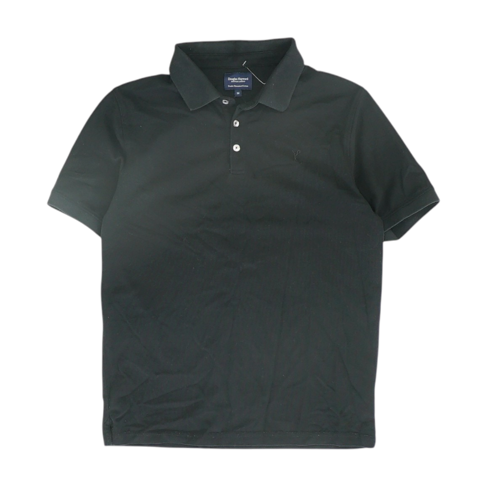 Black Solid Short Sleeve Polo
