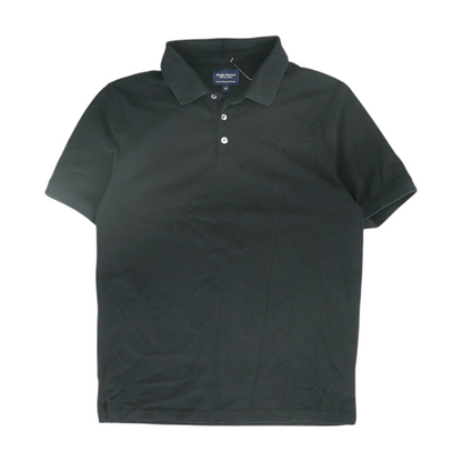Black Solid Short Sleeve Polo