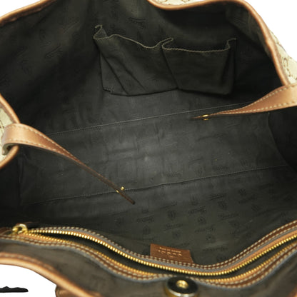Beige GG Canvas Twins Tote Handbag