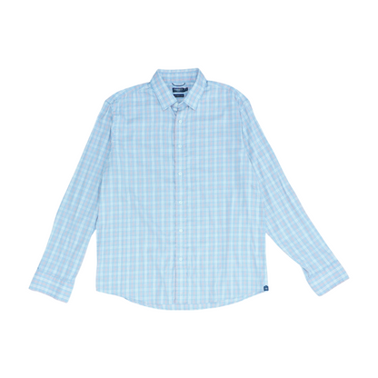 Blue Plaid Long Sleeve Button Down