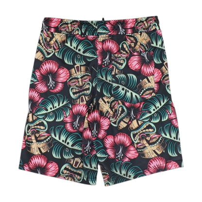 Black Tropical Active Shorts