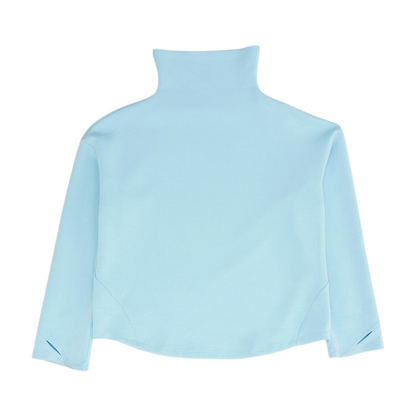 Blue Solid Sweatshirt Pullover