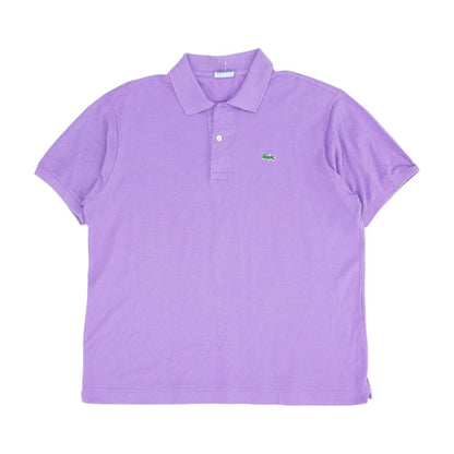 Purple Solid Short Sleeve Polo