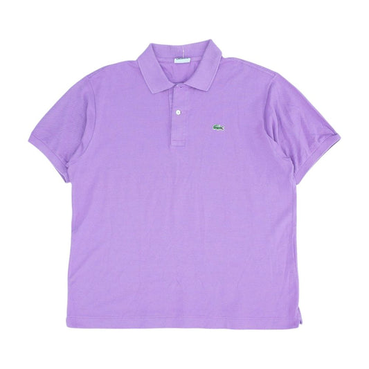 Purple Solid Short Sleeve Polo