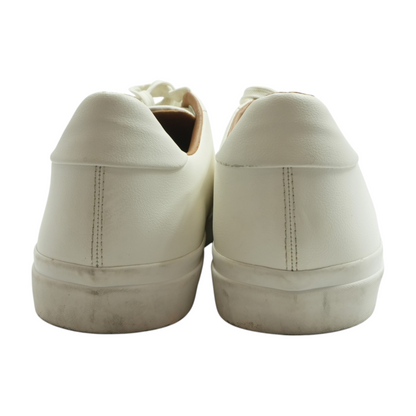 White Lace-Up Casual Shoes