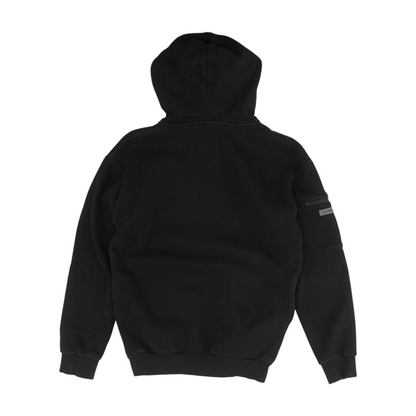 Black Solid Hoodie Pullover