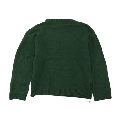 Green Solid Pullover Sweater