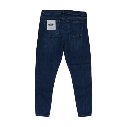 Blue Mid Rise Skinny Leg Jeans