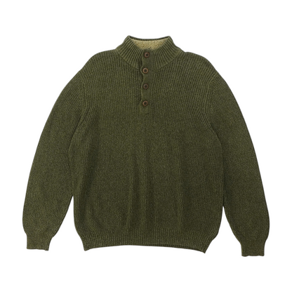 Green Solid Pullover Sweater