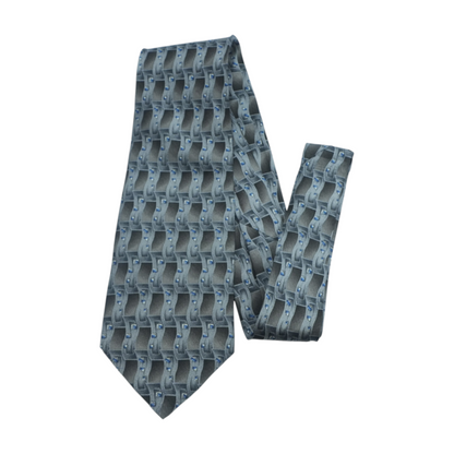 Vintage Gray Abstract Neck Tie