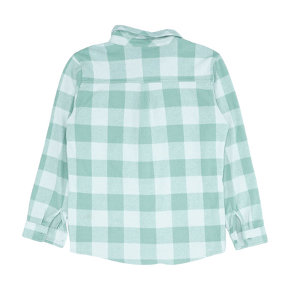 Green Check Flannel Button Down