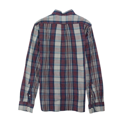 Blue Plaid Long Sleeve Button Down