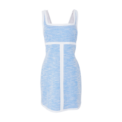 Blue Abstract Mini Dress