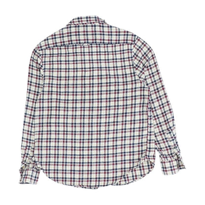 Beige Plaid Flannel Button Down