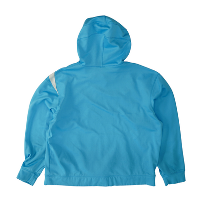 Blue Solid Hoodie Pullover