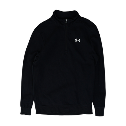 Black Solid 1/4 Zip Pullover