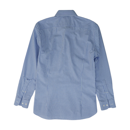 Blue Plaid Long Sleeve Button Down