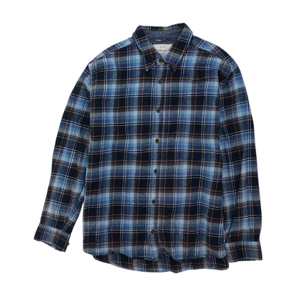 Blue Plaid Flannel Button Down
