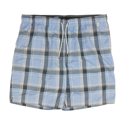 Blue Plaid Swim Bottom