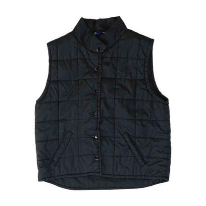 Black Solid Casual Vest