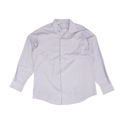 Purple Solid Long Sleeve Button Down