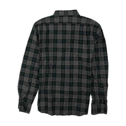 Gray Plaid Flannel Button Down