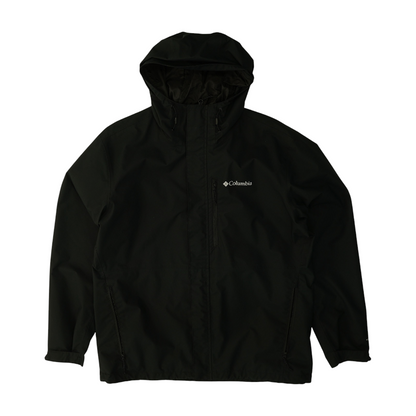 Black Solid Rain Jacket