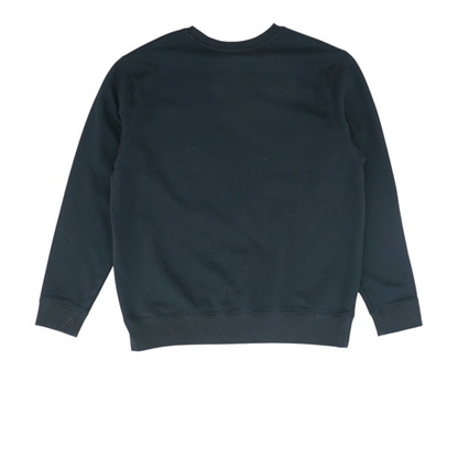 Black Solid Sweatshirt Pullover