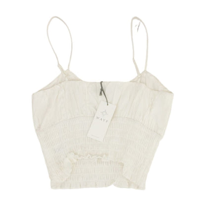 White Cropped Knit Top