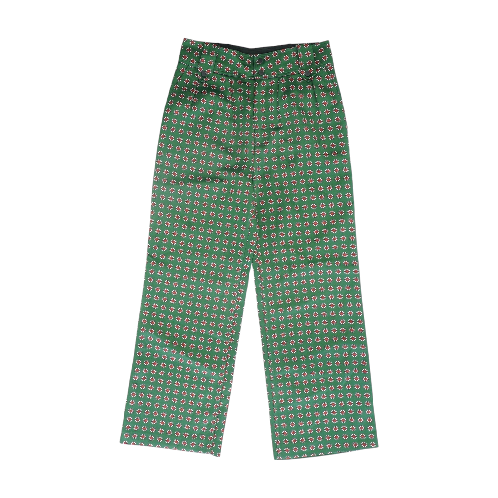 Green Print Pants
