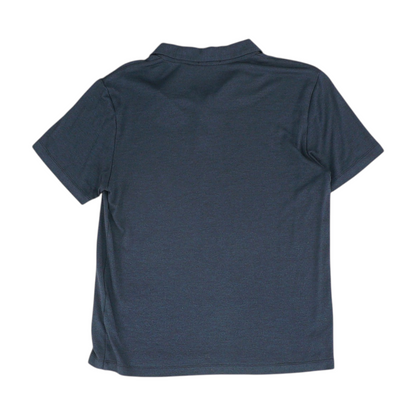 Navy Solid Short Sleeve Polo