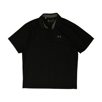Black Solid Short Sleeve Polo