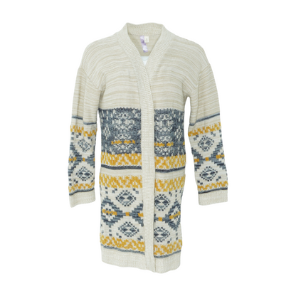 Multi Abstract Cardigan Sweater