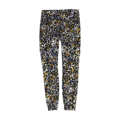 Black Abstract Active Leggings