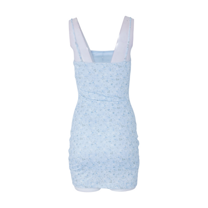 Blue Floral Mini Dress