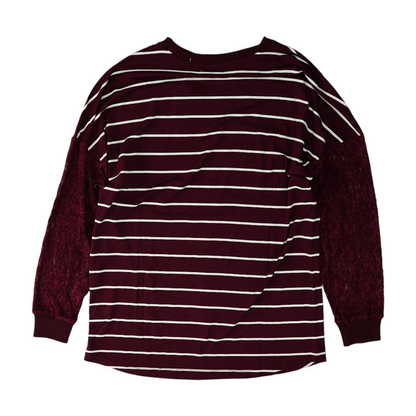 Burgundy Striped Blouse
