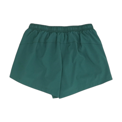 Green Solid Active Shorts