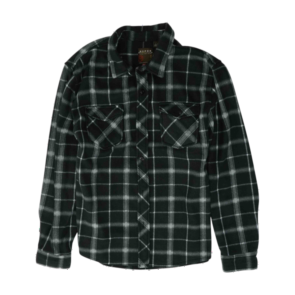 Black Plaid Flannel Button Down