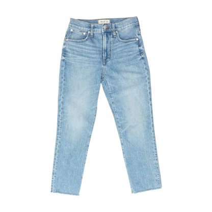 Blue Solid Mid Rise Regular Jeans