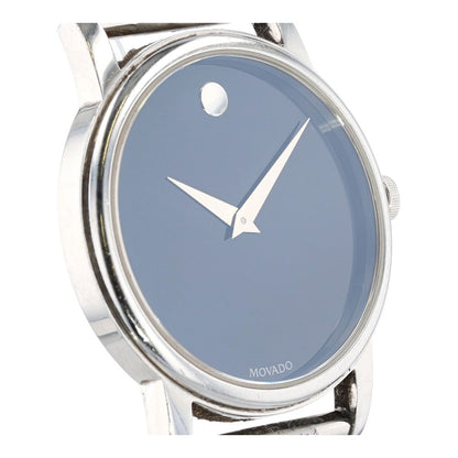 Silver-Tone Stainless Steel Museum Classic Watch W/ Black Dial