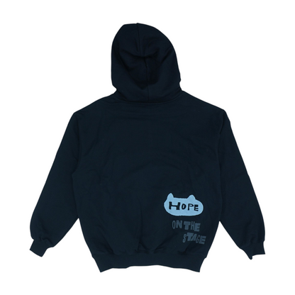 Black Graphic Hoodie Pullover