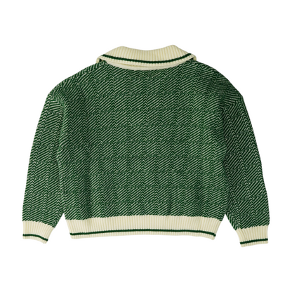 Green Striped Pullover Sweater
