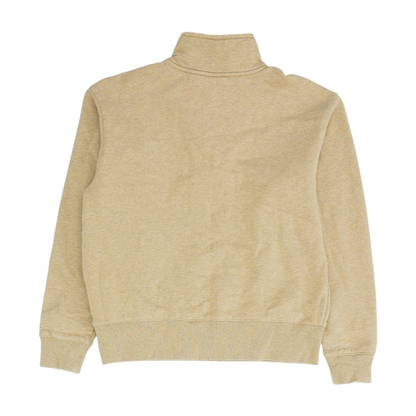 Brown Solid 1/4 Zip Pullover